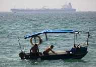 Oil Tanker and Fishing Boat